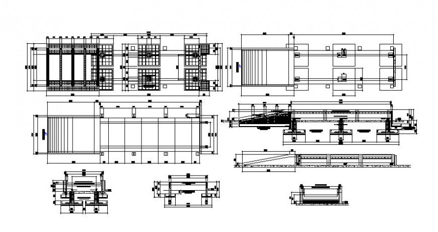 2d cad drawing of Truck scale bridge type auto cad software