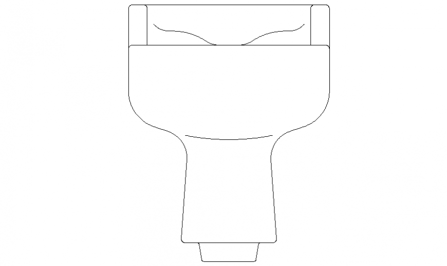 a toilet bowl elevation drawing in dwg file.