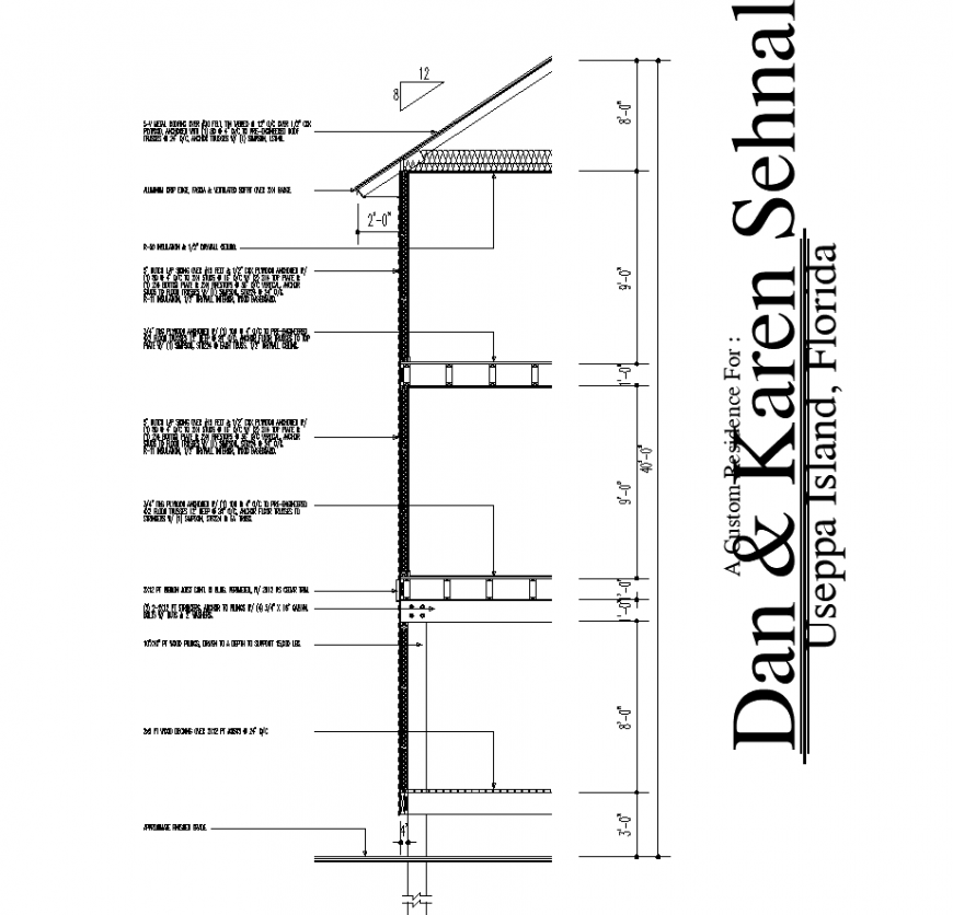  Apartment section details in dwg file.