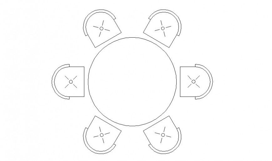  CAD drawings details of round dining table 