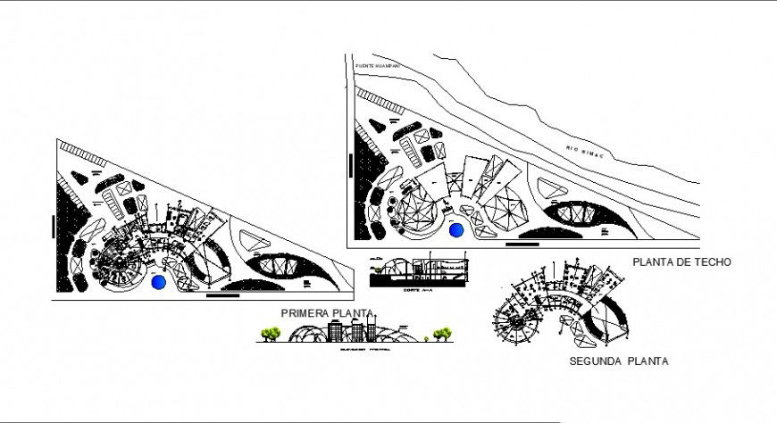  Car Park plan and sectional detail in auto cad file