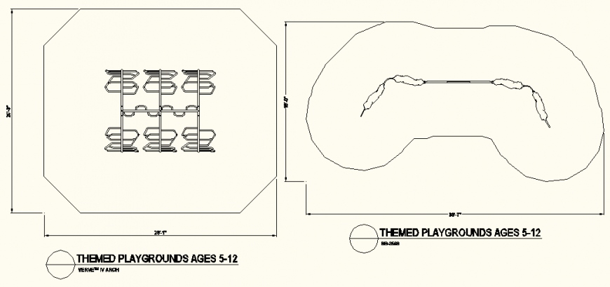  Cloud shaped themed park small size detail dwg file