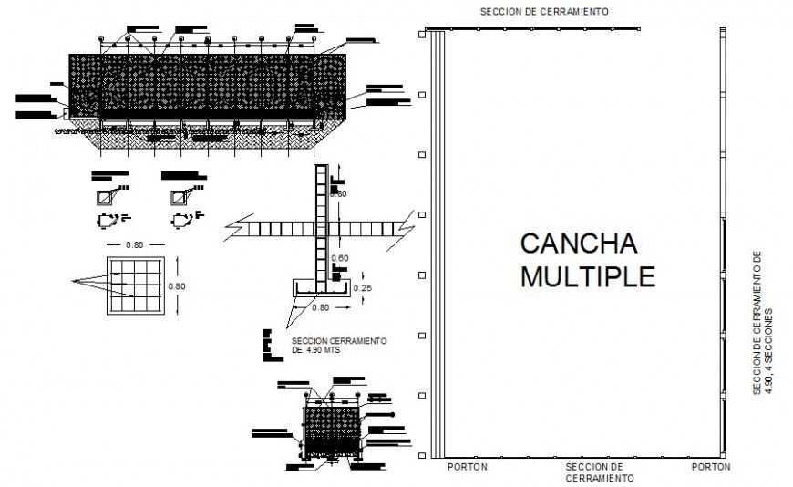  Detail footing details drawing in 2d vie autocad file