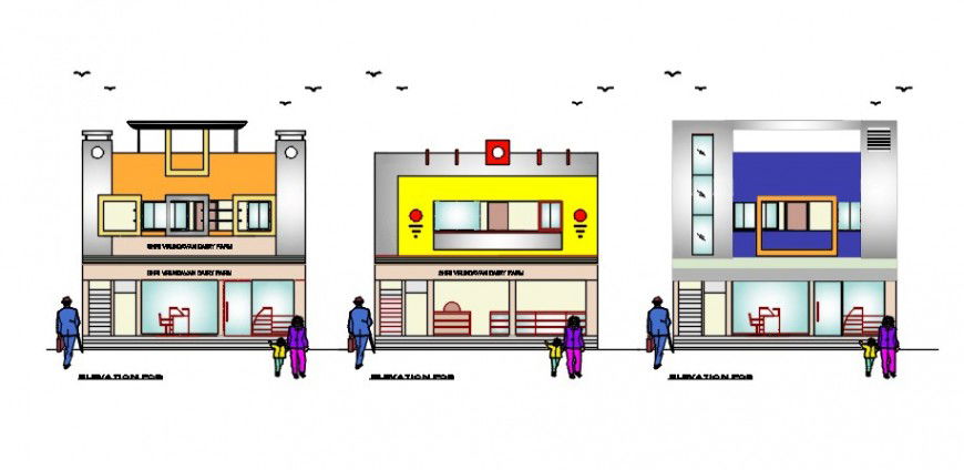 Elevation drawing detailing of housing apartment dwg autocad file