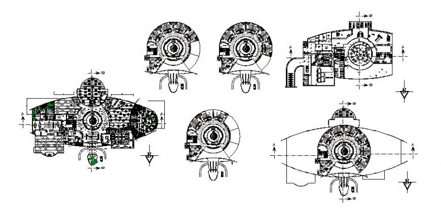 Hotel floor plan in auto cad file