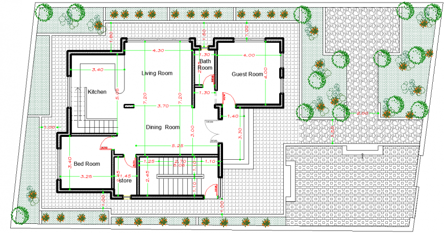  House plan with detail & dwg file.