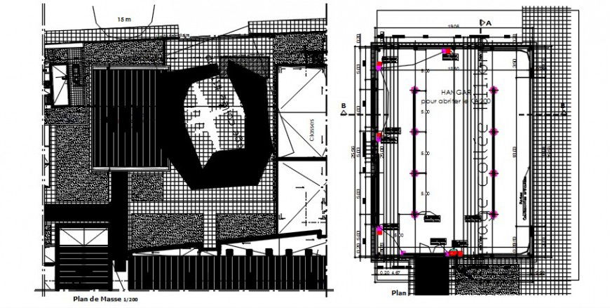 Restaurant building area drawing detailing dwg file