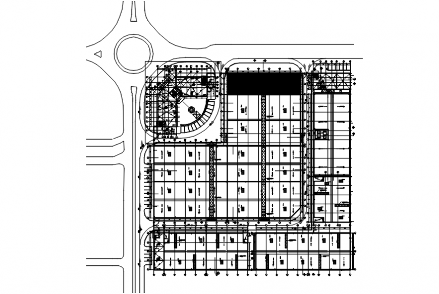  Structure detail of office layout plan cad file