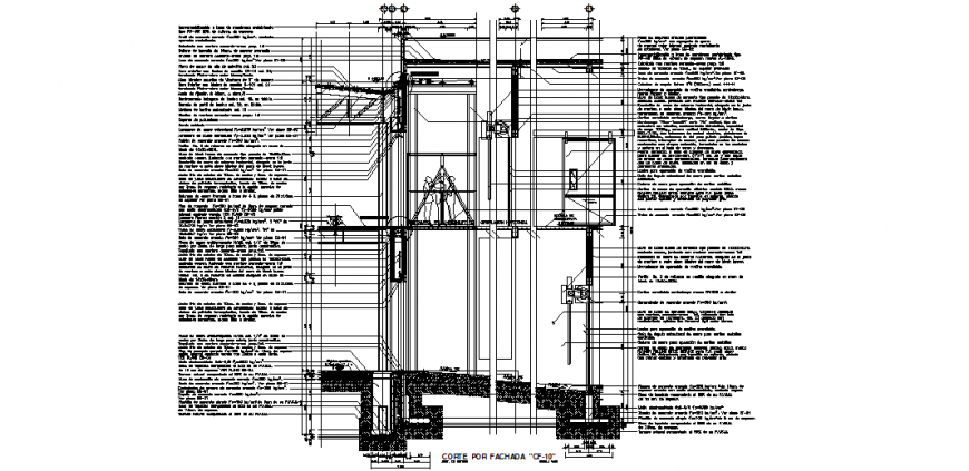 The foundation plan with detailing plan dwg file.