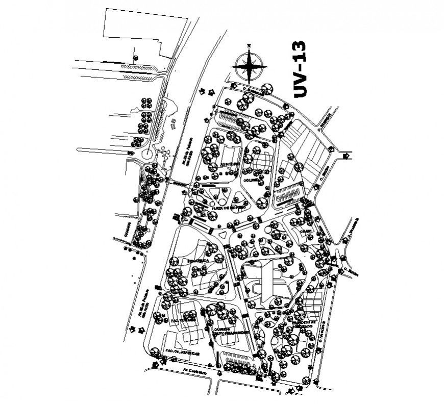 AutoCAD Urban Topographical Plan & CAD Block File