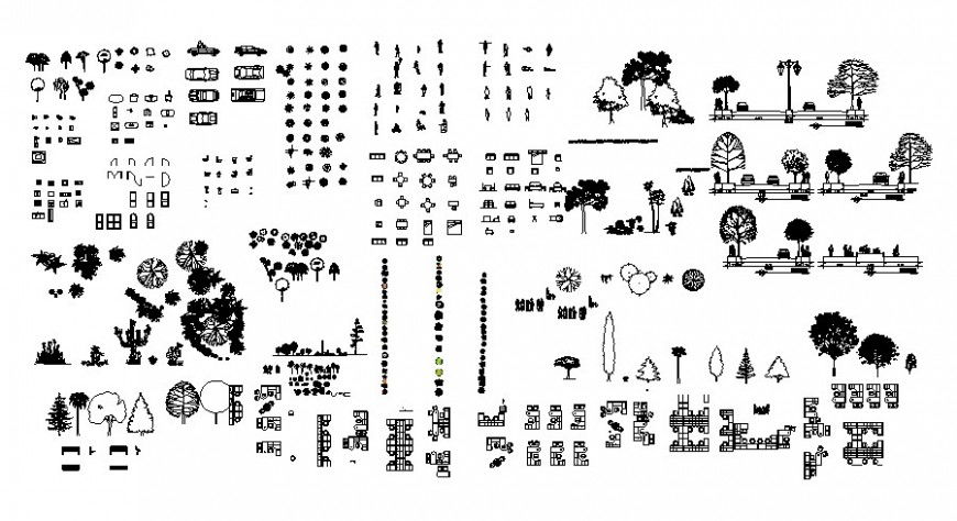 Various Landscaping blocks units and road network drawing in autocad