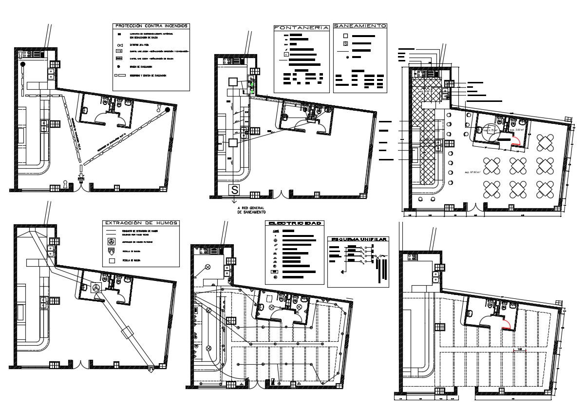 DWG Drawing Of Restaurant And Bar Planning With Structure Design AutoCAD File