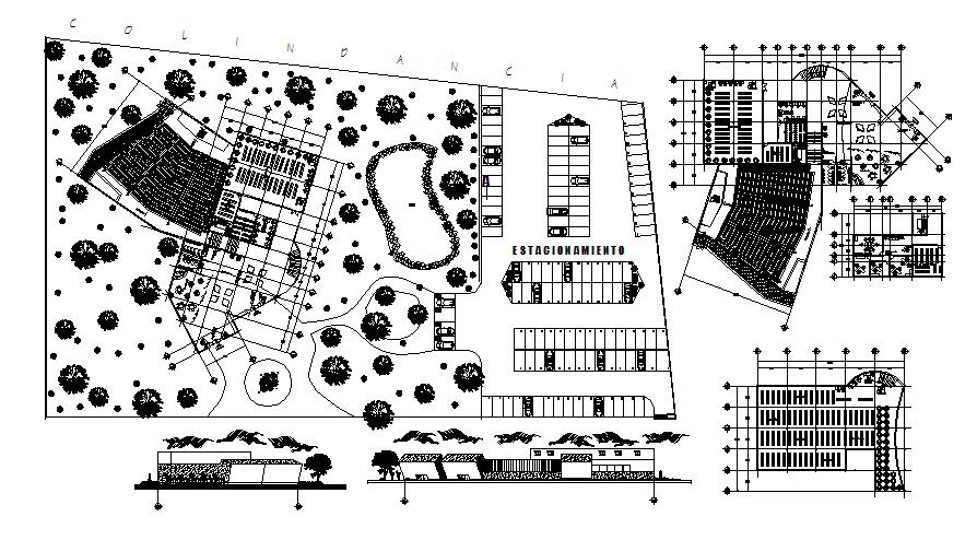 Small Commercial Building Layout Design Plans in AutoCAD File
