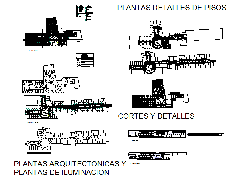 Architectural plants and lighting plans Detail