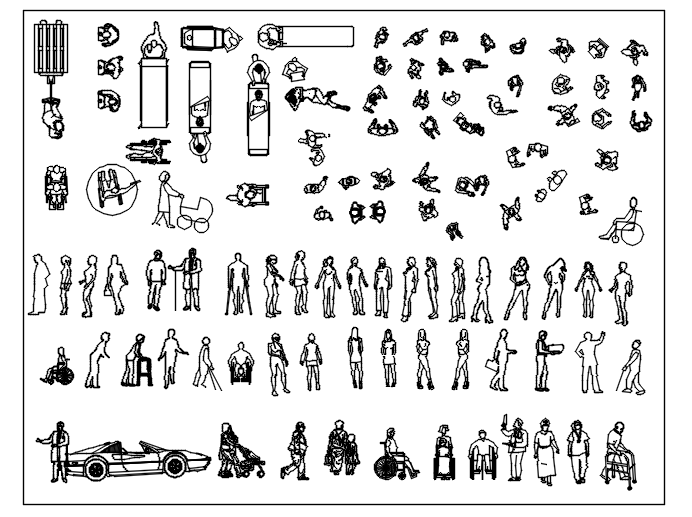  Autocad blocks of humans