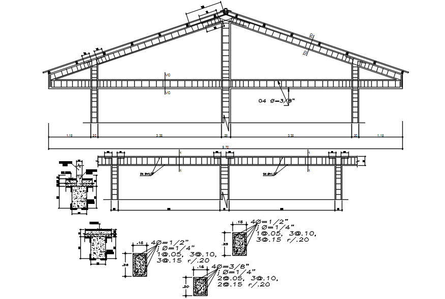  Autocad drawing of construction detail