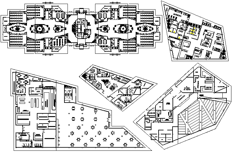 College university structure detail plan view dwg file
