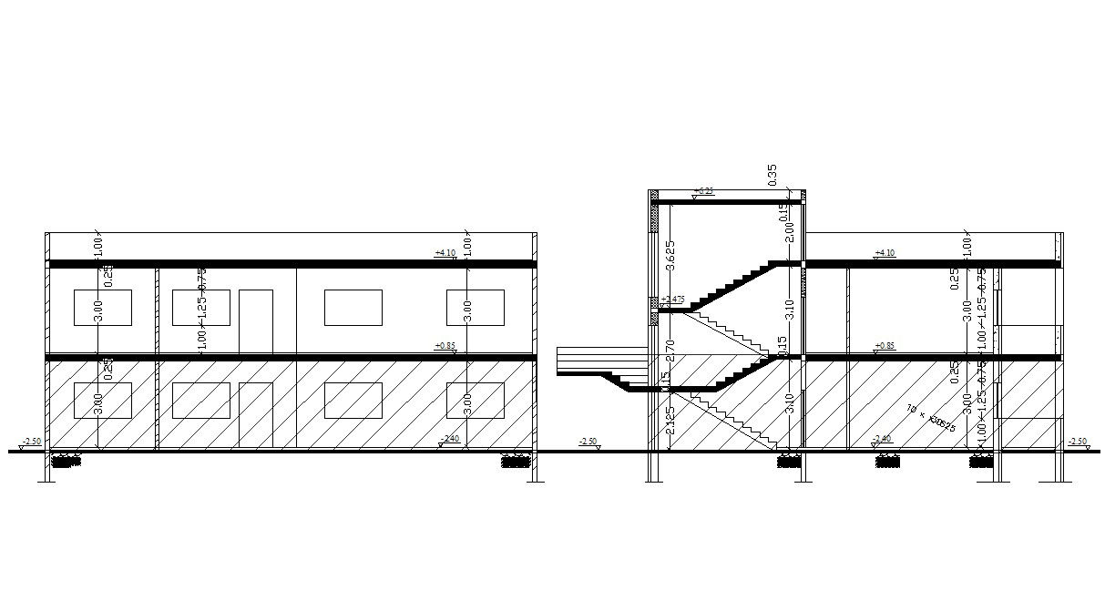 Download Single Floor house Two Sections Design AutoCAD File