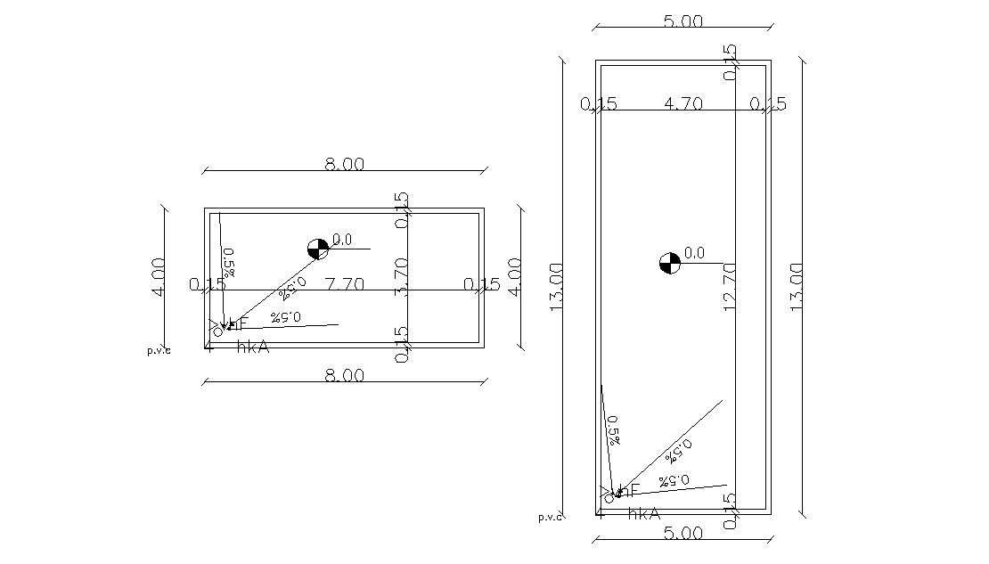 Drawing Of Commercial Terrace Floor Plan With RWP Design