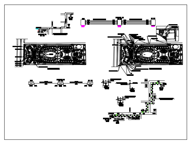 Electrical details of fiber cable connections dwg file