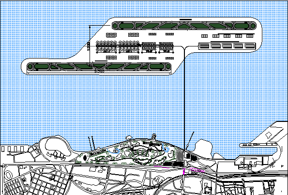 Five Star Hotel Theme Restaurant Layout Plan with Water Seating