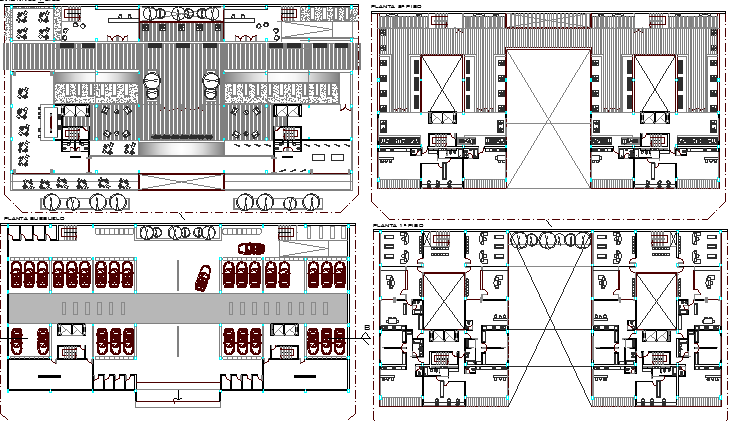 Floor Plan Details of Housing Building Project dwg file