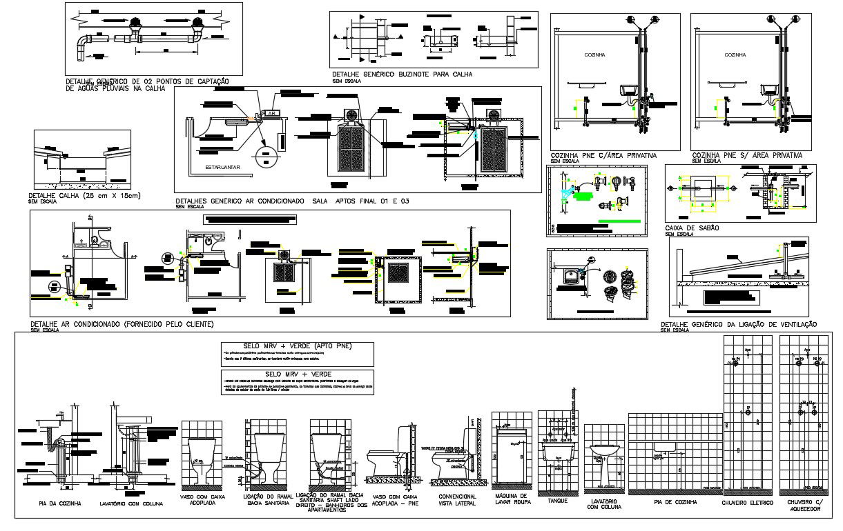 Sanitary Toilet and Plumbing Blocks DWG with Fixtures and Layouts