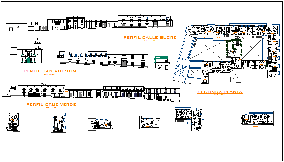 Hotel building detail dwg file