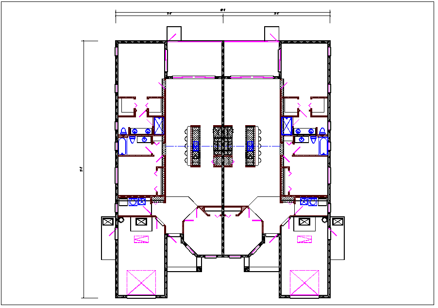  House plan view detail dwg file