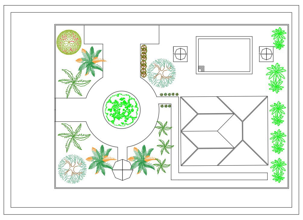 Explore Medium Villa CAD File for Elegant House Plan Concepts