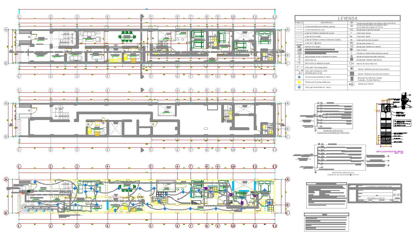 Apartment design and detail in cad files