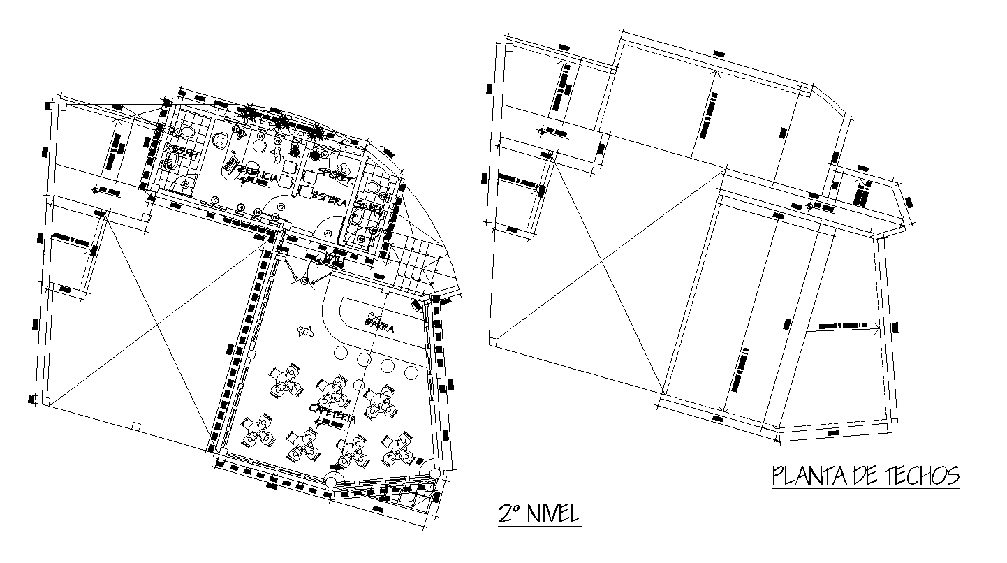 Multi-brand automobile sales and service plan detail dwg file.