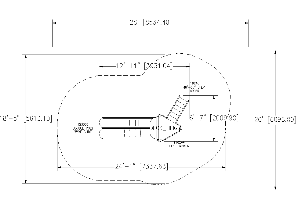 Play slider garden equipment detail plan layout autocad file