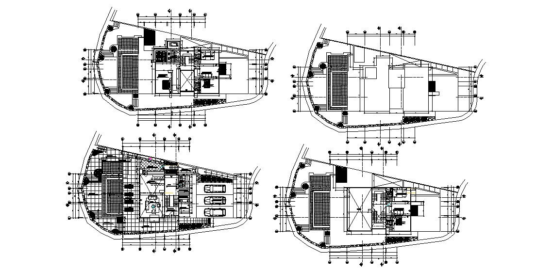 Residential bungalow layout in AutoCAD