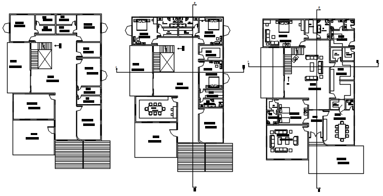 Residential house layout in dwg file