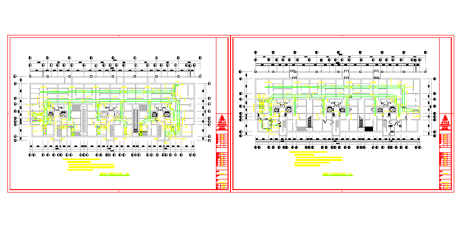 Section A underground second floor ventilation plan Detail