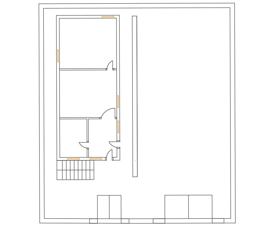 Single Story House Plan in DWG file