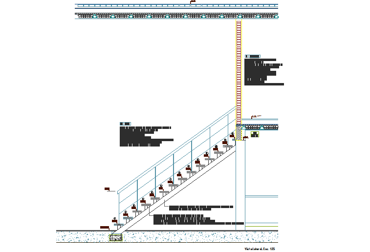  Stair section detail dwg file
