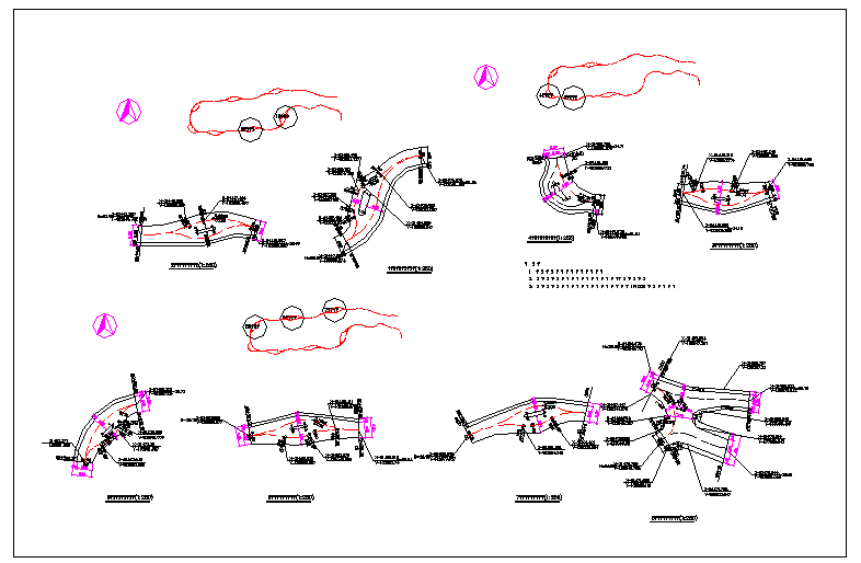 Traffic island detailed positioning map
