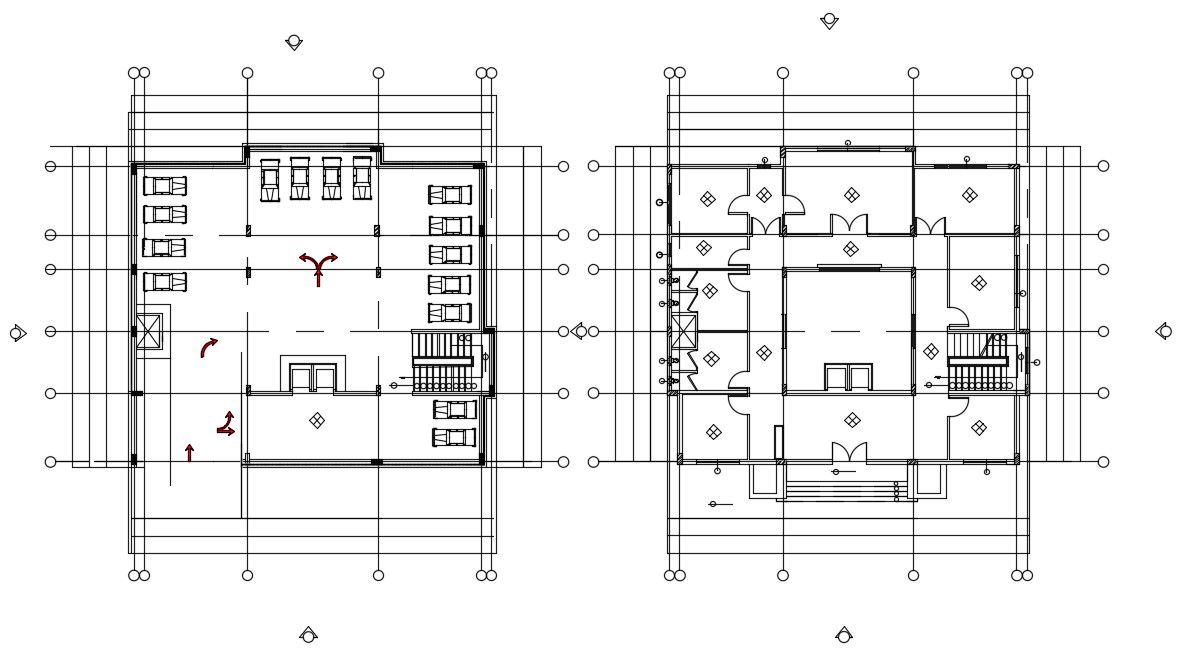 Two Storey Office Building DWG File