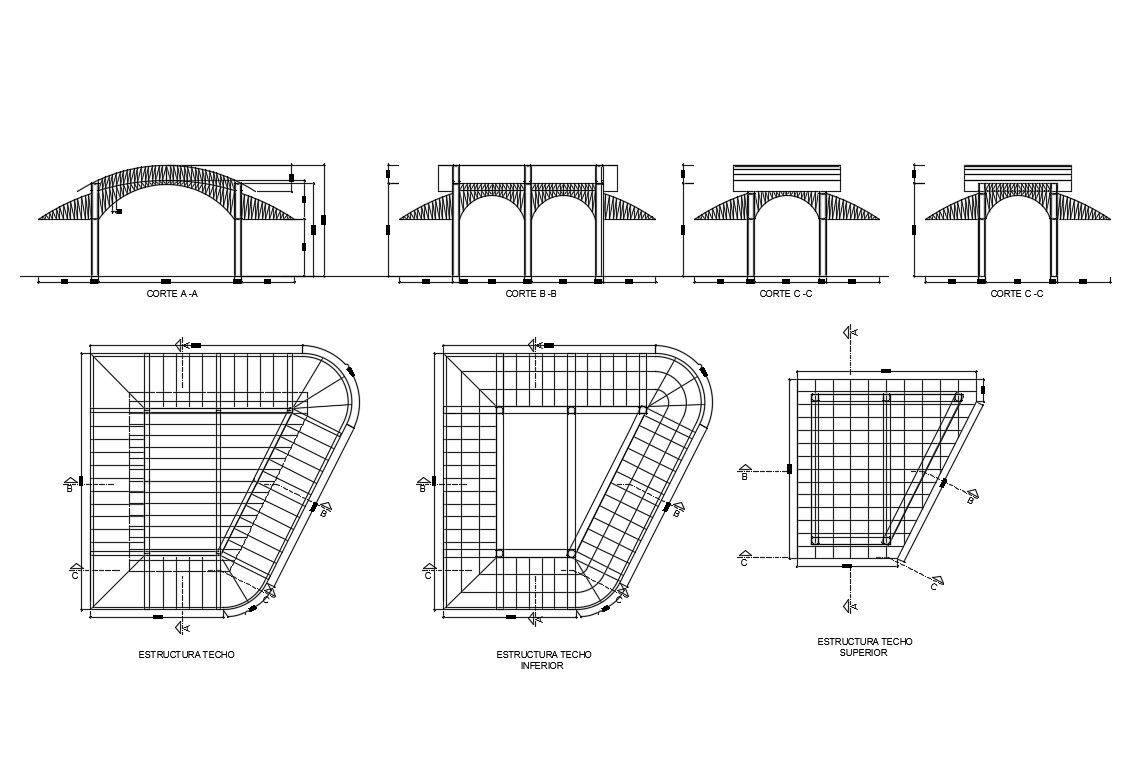 store section and foundation plan details dwg file