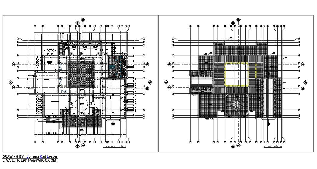 working center layout plan drawing DWG File