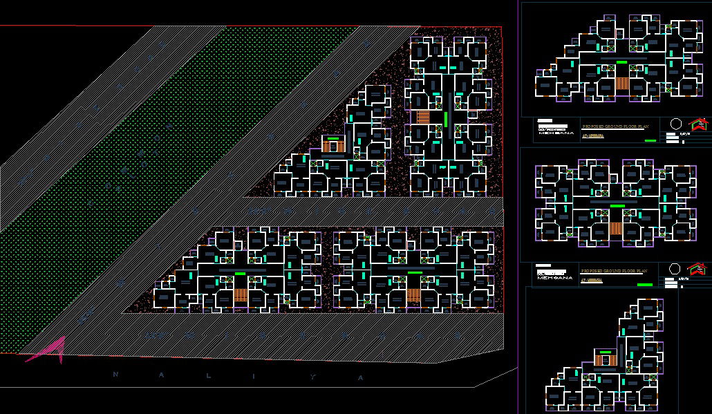 1 BHK Apartment Design CAD Drawing in AutoCAD for Residential Layout