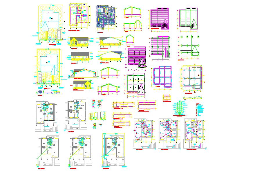 Simple House Detail DWG File for Architecture and Floor Layout