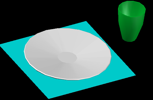 3D Plate and Glass Design CAD Drawing for Interior and Product Use