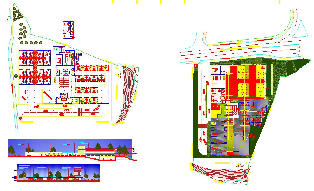 Hospital With Medical Centre Plan