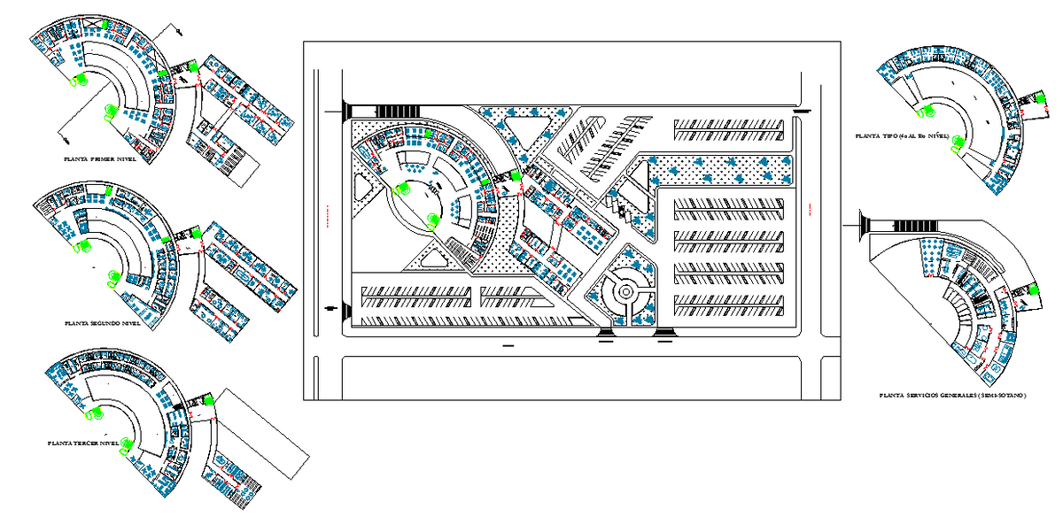 Clinic Layout Plan with Parking, Consultation, and Reception Area