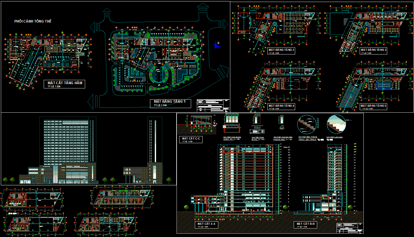 Paradise Hotel CAD Provided in DWG File for Architectural Design