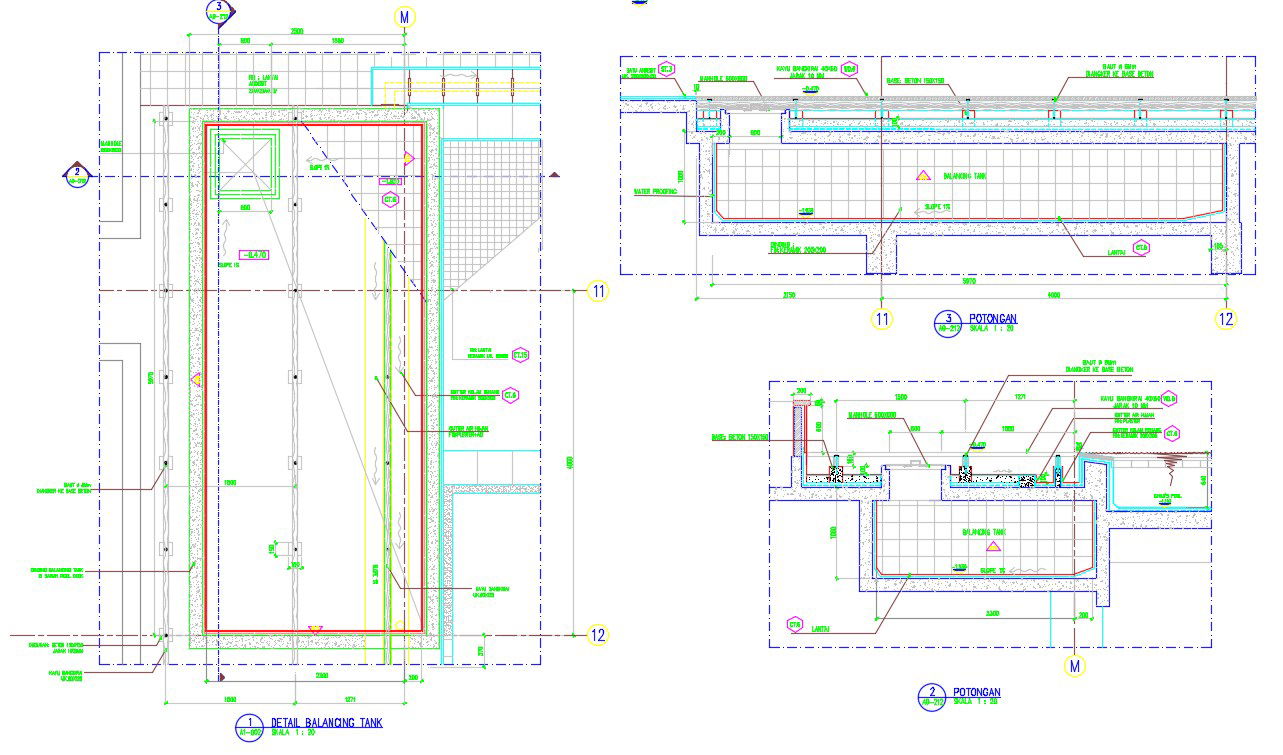 Detail balancing tank