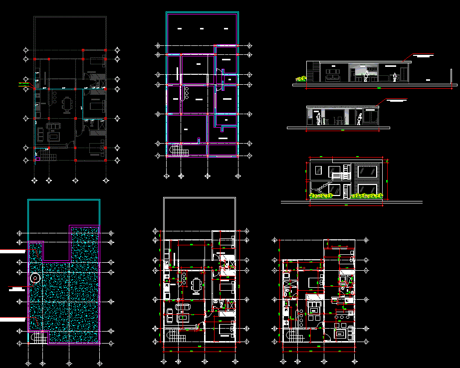 Rene House CAD Drawings and Modern Architectural Design in DWG File